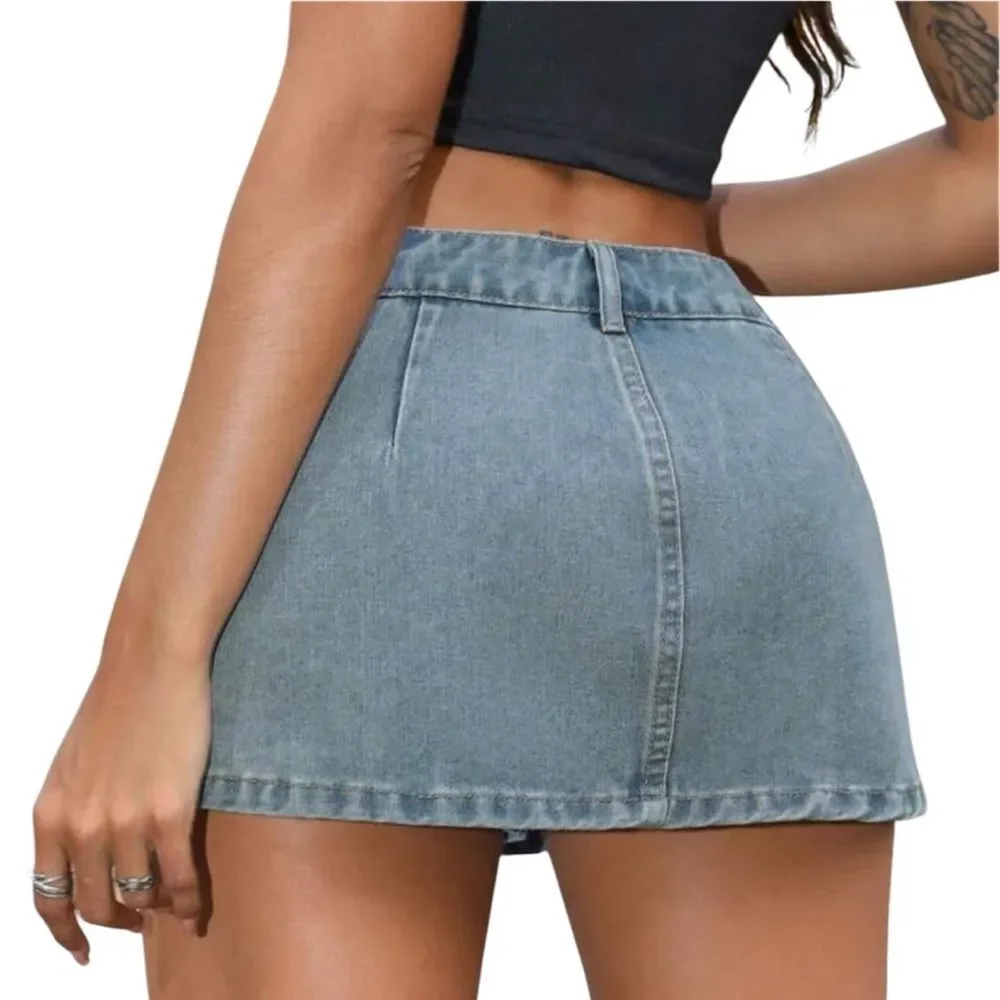 SHEIN EZwear low waist Denim mini Women's Skirt. Size XS. NWOT